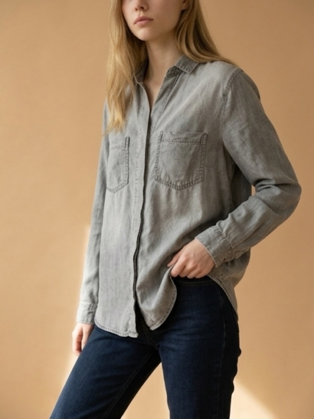 Cotton On - Grey Button Down Shirt - Size Large